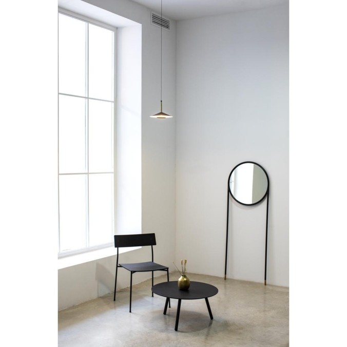 Lámpara LED 8W 3000K serie ORION Negro+Cuero - 25x200h