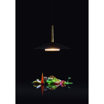 Lámpara LED 8W 3000K serie ORION Negro+Cuero - 25x200h 2
