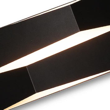 Aplique LED 10W 3000K serie FUJI Negro - 22x8.5x10h 2