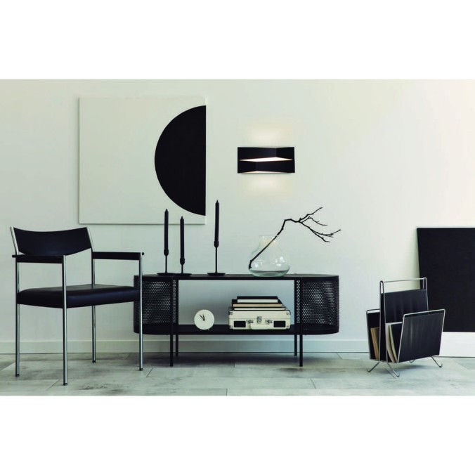 Aplique LED 14W 3000K serie FUJI Negro - 33x8.5x15h