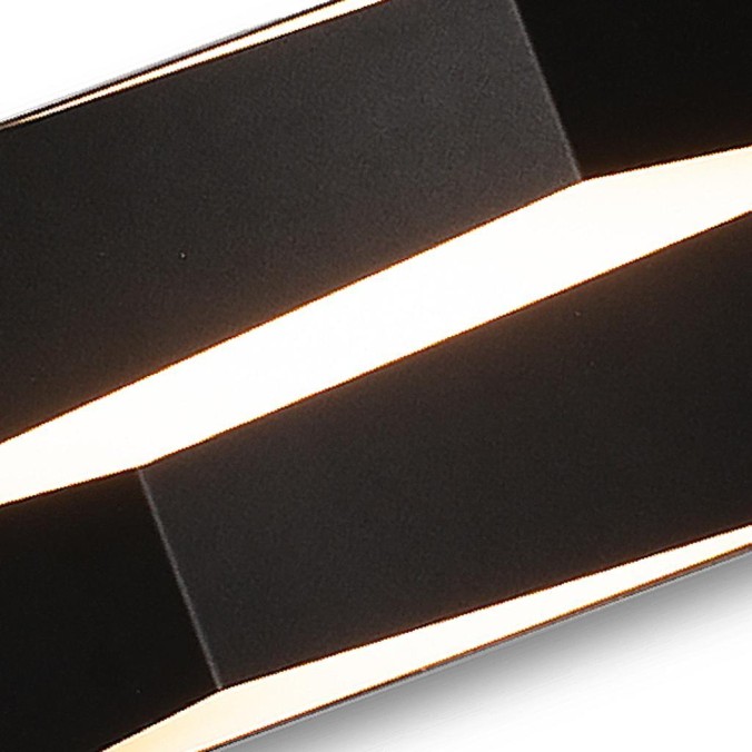 Aplique LED 14W 3000K serie FUJI Negro - 33x8.5x15h