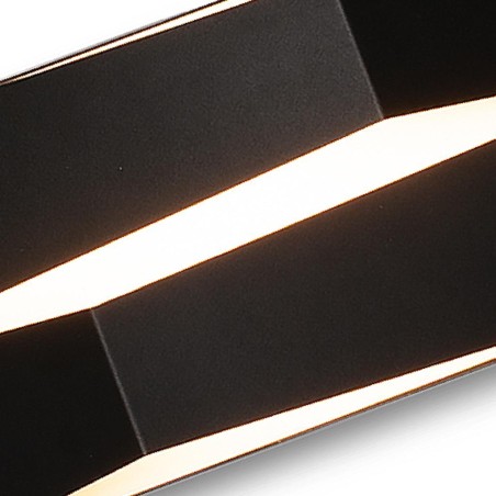 Aplique LED 14W 3000K serie FUJI Negro - 33x8.5x15h