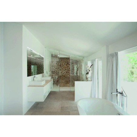 Aplique LED 12W 4000K IP44 serie MORNE Blanco - 45x6x14h