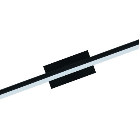 Aplique LED 12W 4000K IP44 serie MORNE Negro - 45x6x14h