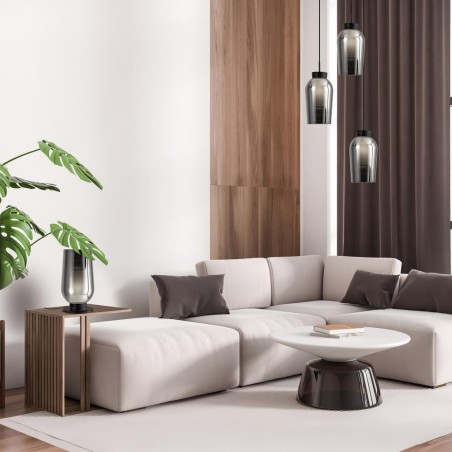 Colgante 3 Luces serie NORA NEGRO/MARMOL Negro/Marmol - 53.4x230h