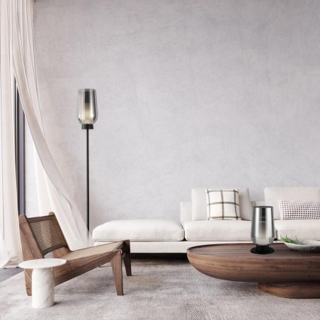 Pie De Salón  serie NORA NEGRO/MARMOL Negro/Marmol - 26x165h