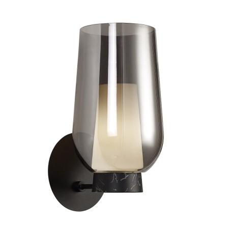 Aplique  serie NORA NEGRO/MARMOL Negro/Marmol - 18x23x35.7h