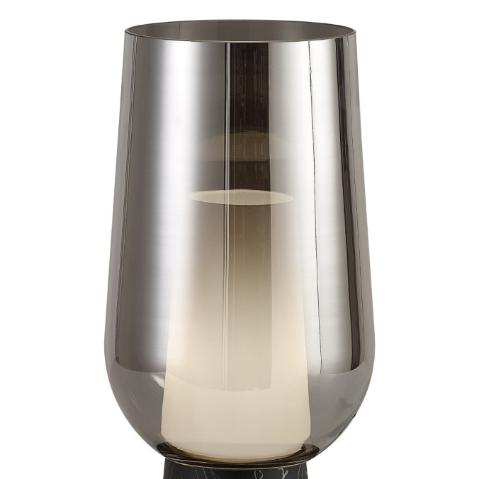 Pie De Salón  serie NORA NEGRO/MARMOL Negro/Marmol - 26x165h