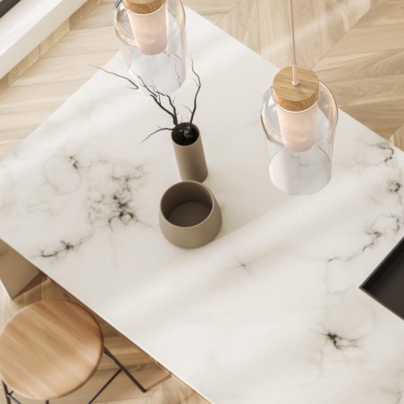 Colgante 3 Luces serie NORA BLANCO/MADERA Blanco/ Madera - 108x18x230h