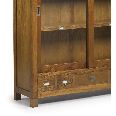 Vitrina star 5 cajones 2 puertas correderas - 120 x 40 x 137h