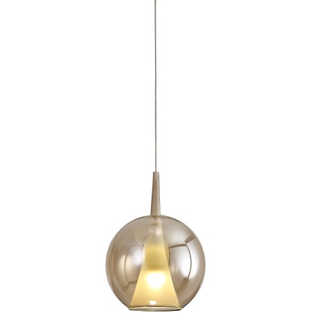 Colgante de bola de cristal 2.5M-E27 serie ELSA Bronce - 25x35h