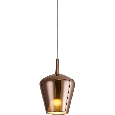 Colgante de campana de cristal 2.5M-E27 serie ELSA Cobre - 22.5x35h