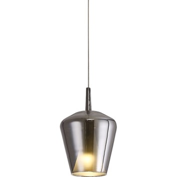 Colgante de campana de cristal 2.5M-E27 serie ELSA Cromo - 22.5x35h