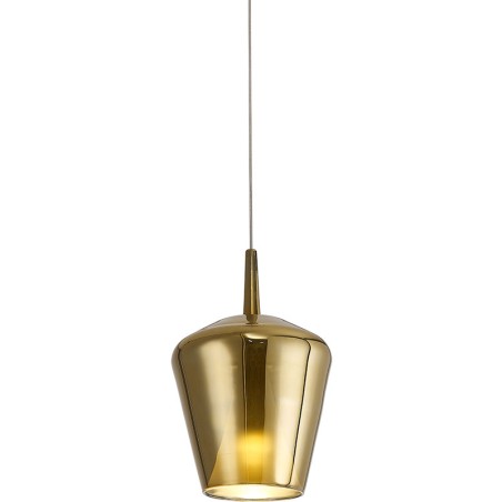Colgante de campana de cristal 2.5M-E27 serie ELSA Oro - 22.5x35h