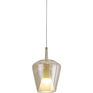 Colgante de campana de cristal 2.5M-E27 serie ELSA Bronce - 22.5x35h
