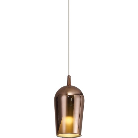 Colgante de el champ de cristal 2.5M-E27 serie ELSA Cobre - 35x17h