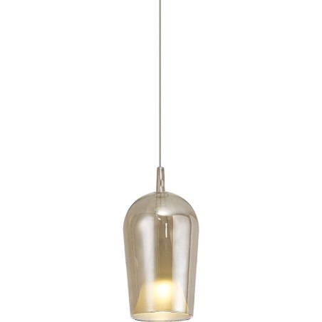 Colgante de el champ de cristal 2.5M-E27 serie ELSA Bronce - 35x17h
