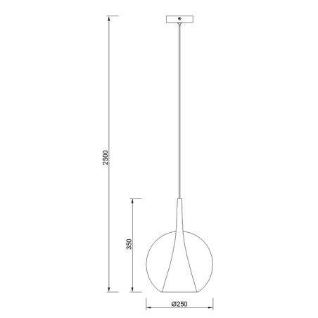 Colgante 1 Luz serie ELSA Oro - 25x35-200h