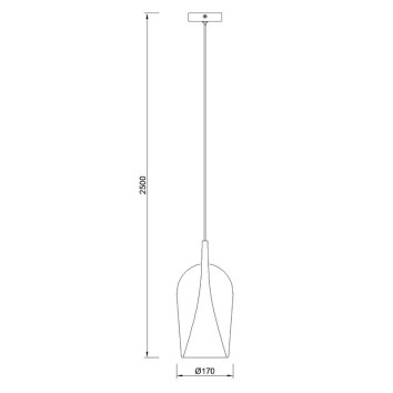Colgante 1 Luz serie ELSA Blanco - 17x35-200h 2