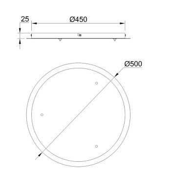 Floron de techo 3L serie ELSA Blanco - 52x3h 2