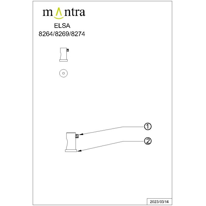 blocacables serie ELSA Oro - 1.5x2.5h