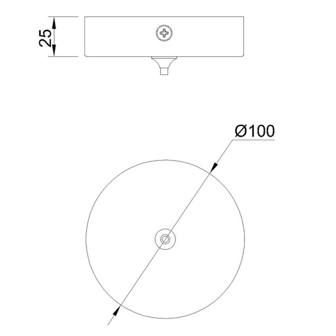 Floron de techo 1L serie ELSA Cromo - 10x2.5h