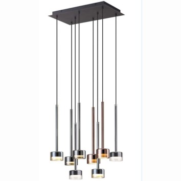 Colgante 8 Luces serie TONIC Multicolor - 50x30x200h
