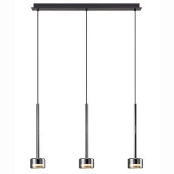 Colgante 3 Luces serie TONIC Cromo - 72x10x200h