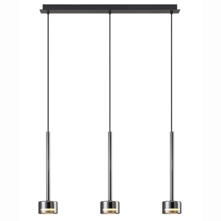 Colgante 3 Luces serie TONIC Cromo - 72x10x200h