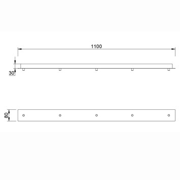 Floron de techo serie TONIC Negro - 110x8x3h 2