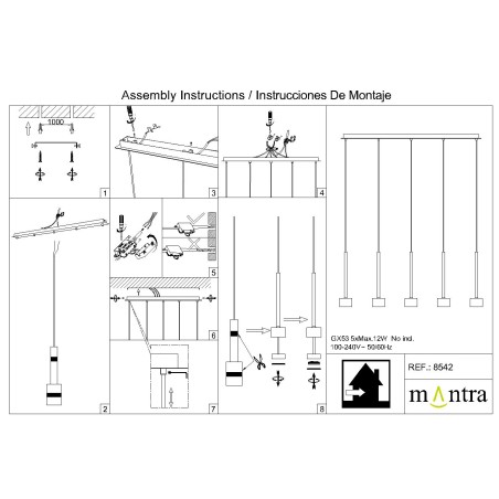 Floron de techo serie TONIC Negro - 110x8x3h