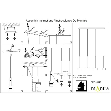 Floron de techo serie TONIC Negro - 85x8x3h