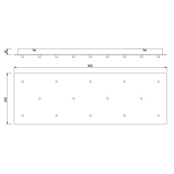 Floron de techo serie TONIC Negro - 90x30x3.5h 2