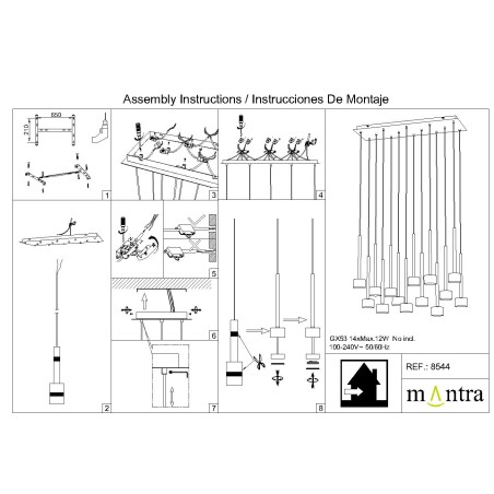 Floron de techo serie TONIC Negro - 90x30x3.5h
