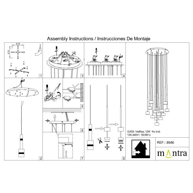 Floron de techo serie TONIC Negro - 60x3.5h