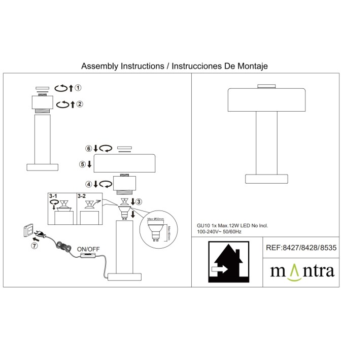 Sobremesa  serie GIN Oro rosa/Negro - 22x25h