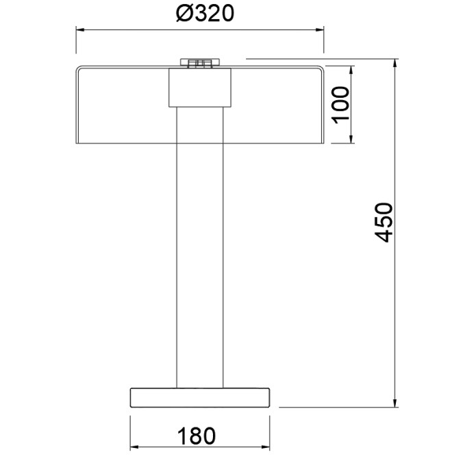 Sobremesa  serie GIN Oro/Negro - 32x45h