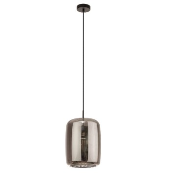 Colgante GU10  Cilindro serie KRISS Negro/Cromo - 24x38-180h