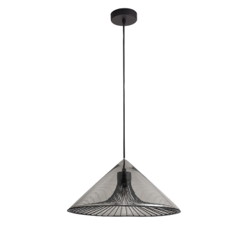 Colgante LED 9W Triangle serie KRISS Negro/Cromo - 39.5x20-180h