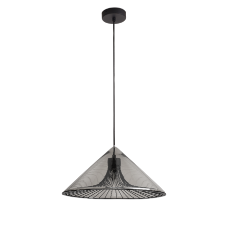 Colgante LED 9W Triangle serie KRISS Negro/Cromo - 39.5x20-180h