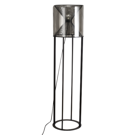 Pie De Salón LED 9W serie KRISS Negro/Cromo - 34.5x140h