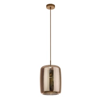 Colgante GU10  Cilindro serie KRISS Negro/Bronce - 24x38-180h