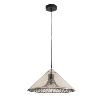 Colgante LED 9W Triangle serie KRISS Negro/Bronce - 39.5x20-180h