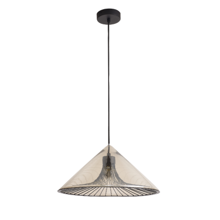 Colgante LED 9W Triangle serie KRISS Negro/Bronce - 39.5x20-180h