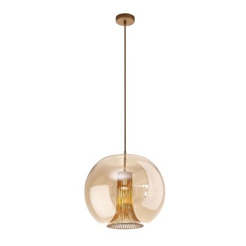 Colgante GU10  Cilindro serie KRISS Negro/Bronce - 40x38-180h