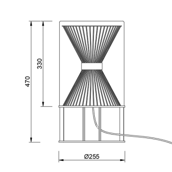 Sobremesa LED 9W serie KRISS Negro/Bronce - 25.5x47h 2