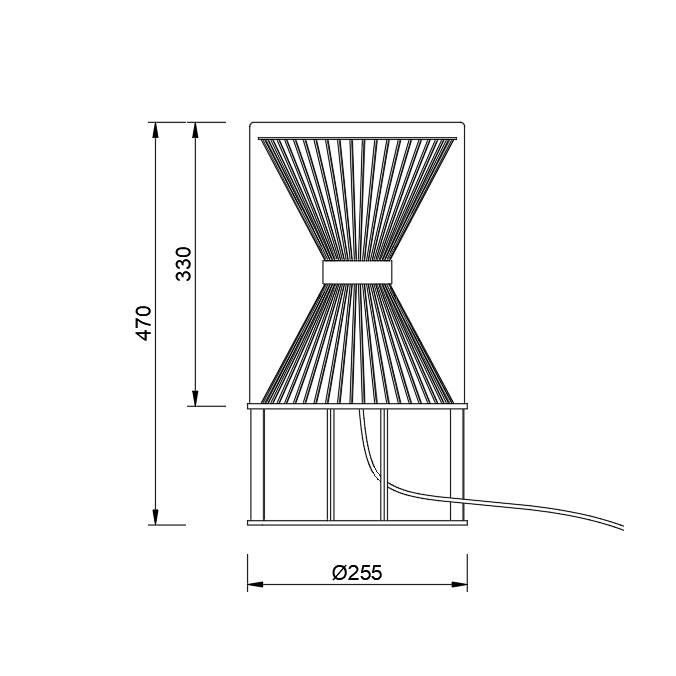 Sobremesa LED 9W serie KRISS Negro/Bronce - 25.5x47h