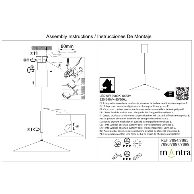 Colgante 1 Luz serie CALICE Café - 32x200h
