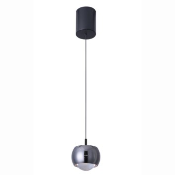 Colgante 1 Luz serie ROLLER Negro/Cromo - 9.6x19-200h