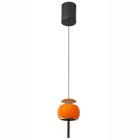 Colgante 1 Luz serie ROLLER Naranja - 9.6x26-210h